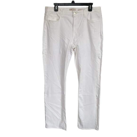 Jen7 by 7 for all mankind women's white long slim bootcut denim jeans size 14 - Picture 9 of 13